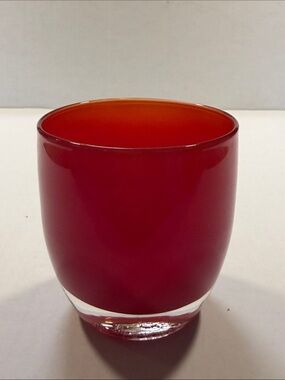 Glassybaby Joy Candle Holder Red Holiday